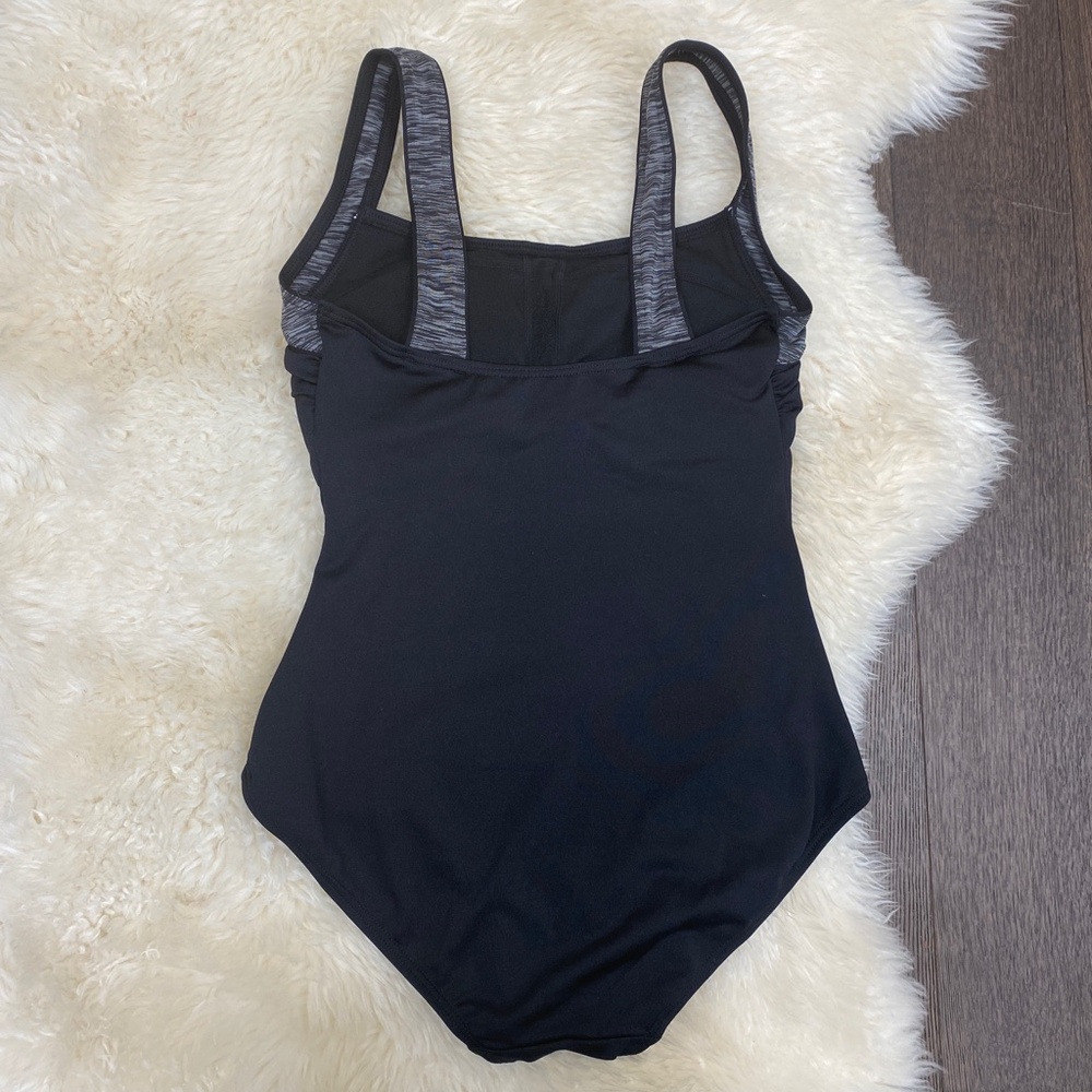 Tyr Solid Square Neck Black One Piece - image 2